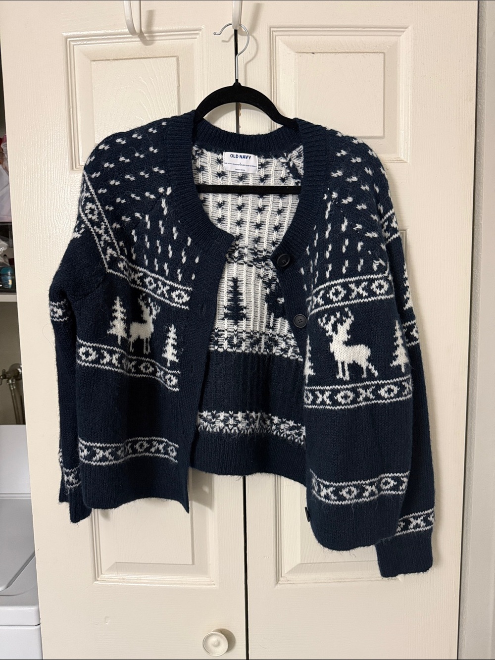 Old Navy Reindeer Fair Isle Cardigan